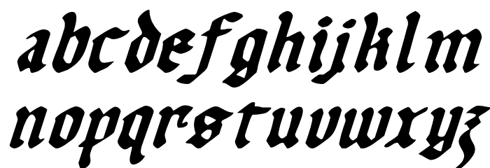 Uberhölme Italic Font LOWERCASE