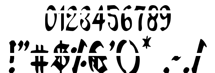 Uberhölme Lazar Condensed Font OTHER CHARS