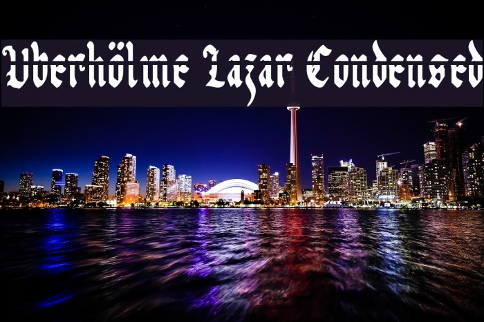 Uberhölme Lazar Condensed Font examples