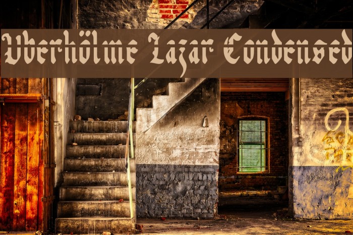 Uberhölme Lazar Condensed Font examples