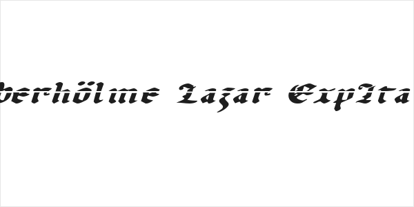 Uberhölme Lazar ExpItalic Logo
