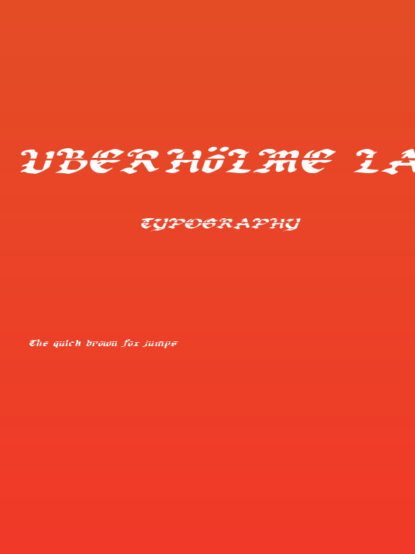 Uberhölme Lazar ExpItalic Poster