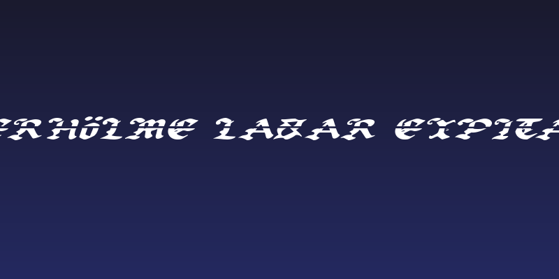 Uberhölme Lazar ExpItalic Social Header