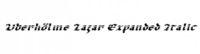 Uberhölme Lazar Expanded Italic 