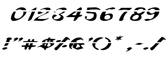 Uberhölme Lazar Expanded Italic Font OTHER CHARS