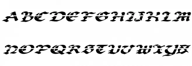 Uberhölme Lazar Expanded Italic Fonte MAIÚSCULAS