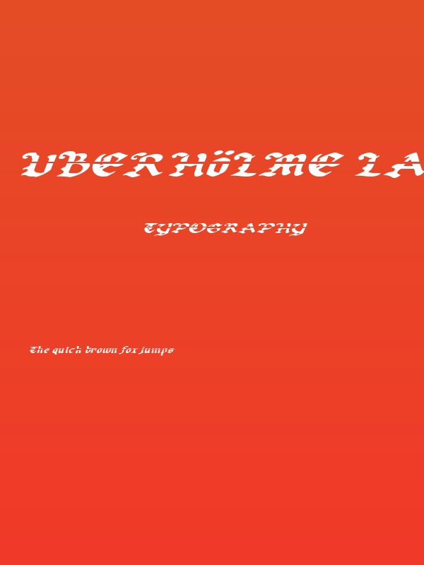 Uberhölme Lazar Expanded Italic Poster
