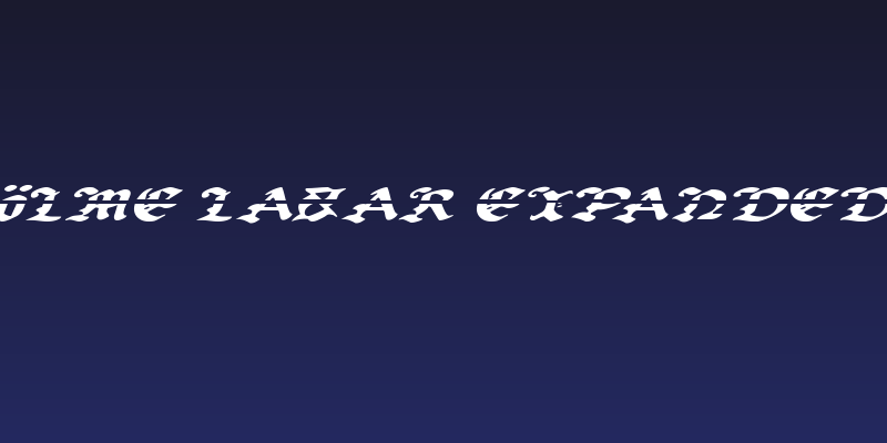 Uberhölme Lazar Expanded Italic Social Header