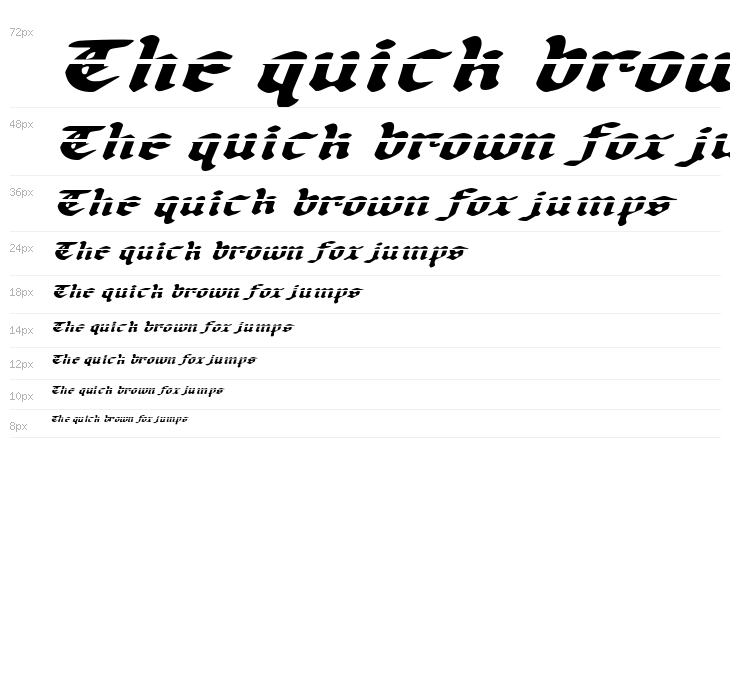 Uberhölme Lazar Expanded Italic Waterfall