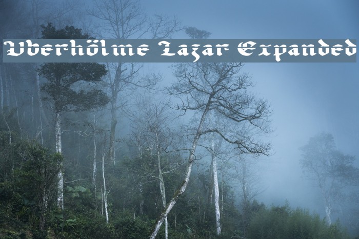 Uberhölme Lazar Expanded フォント examples