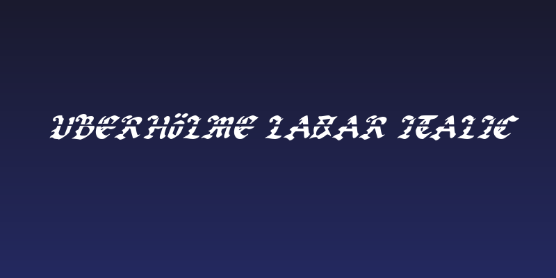 Uberhölme Lazar Italic Social Header