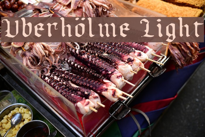 Uberhölme Light Font examples