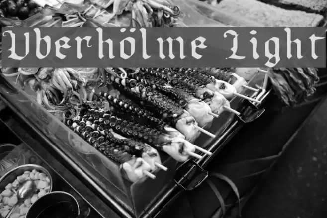 Uberhölme Light Font examples