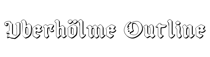 Uberhölme Outline Font