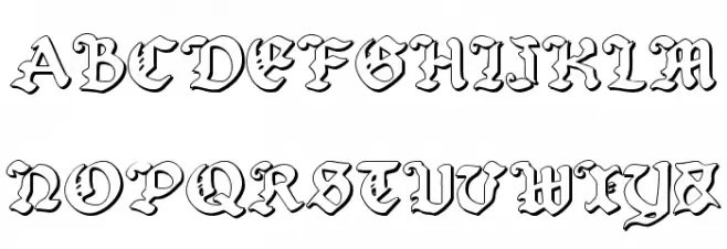 Uberhölme Outline Schriftart Groß