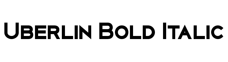 Uberlin Bold Italic Font