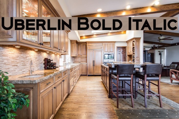 Uberlin Bold Italic Font examples