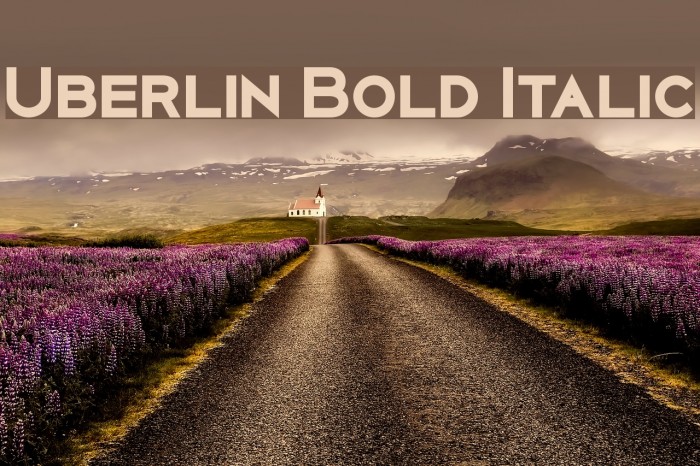 Uberlin Bold Italic Font examples
