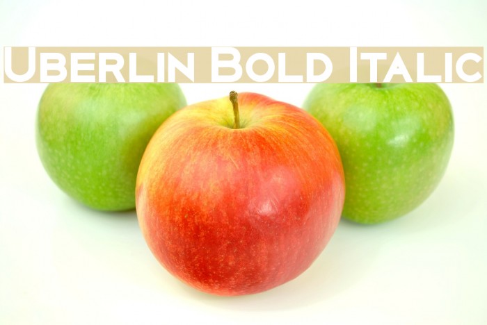 Uberlin Bold Italic Font examples