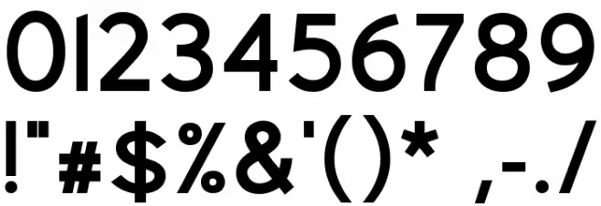 Uberlin Bold Font OTHER CHARS