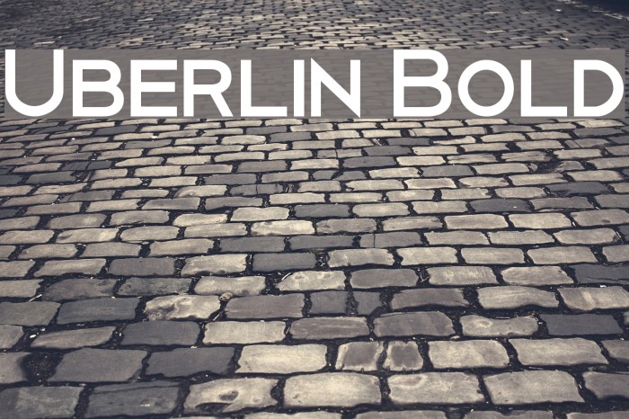 Uberlin Bold Font examples