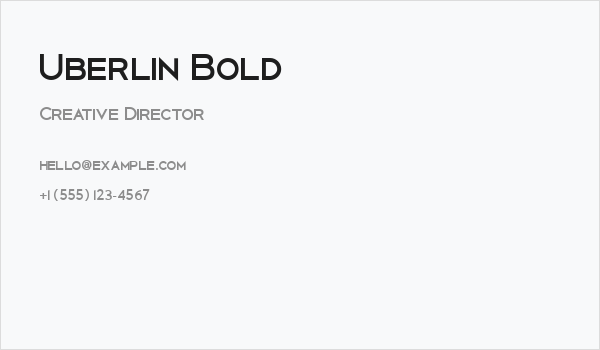 Uberlin Bold Business Card