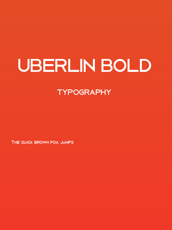 Uberlin Bold Poster