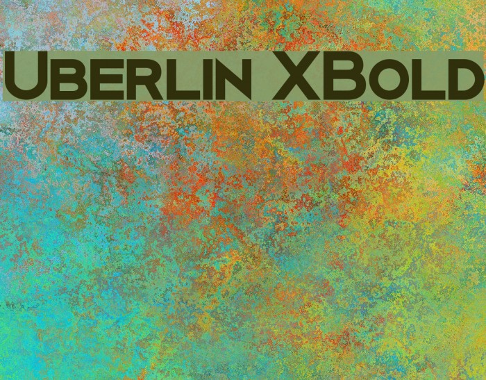 Uberlin XBold Font examples