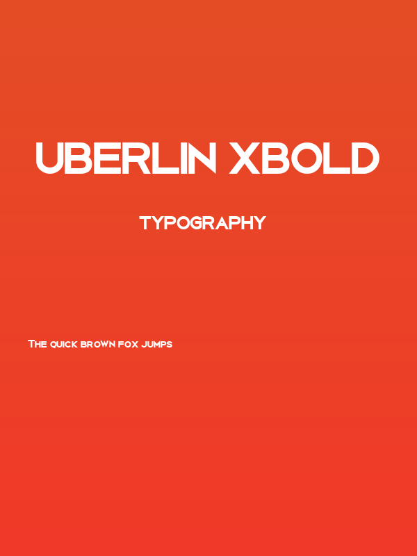 Uberlin XBold Poster