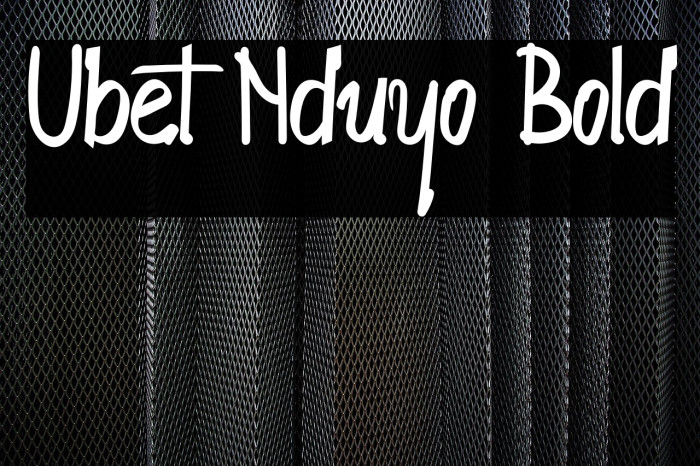 Ubet Nduyo Bold Example 1