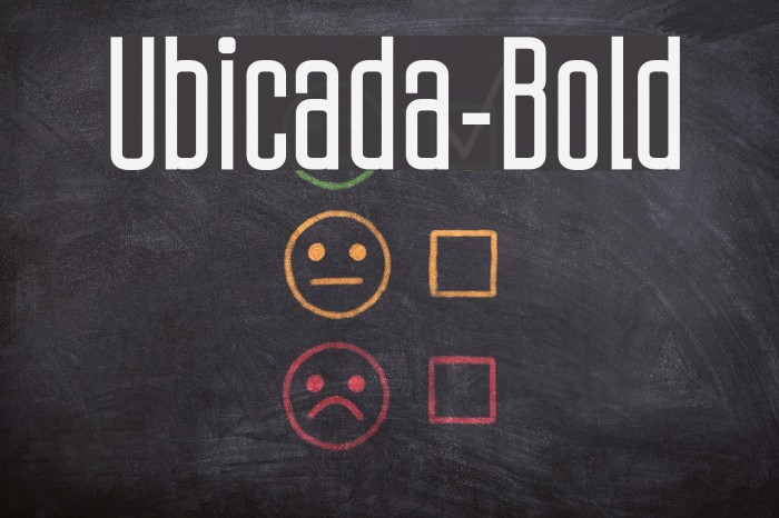 Ubicada-Bold Font examples