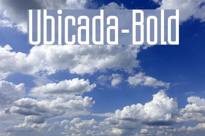 Ubicada-Bold Font examples