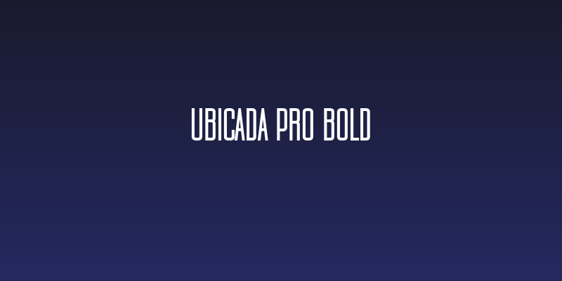 Ubicada Pro Bold Social Header