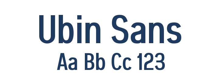 Ubin Sans Font Preview