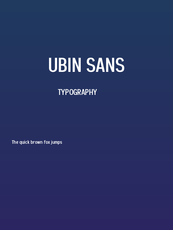 Ubin Sans Poster