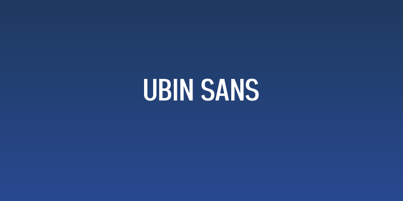 Ubin Sans Social Header
