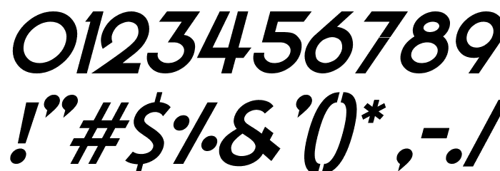 Ubiquitous Italic Font OTHER CHARS