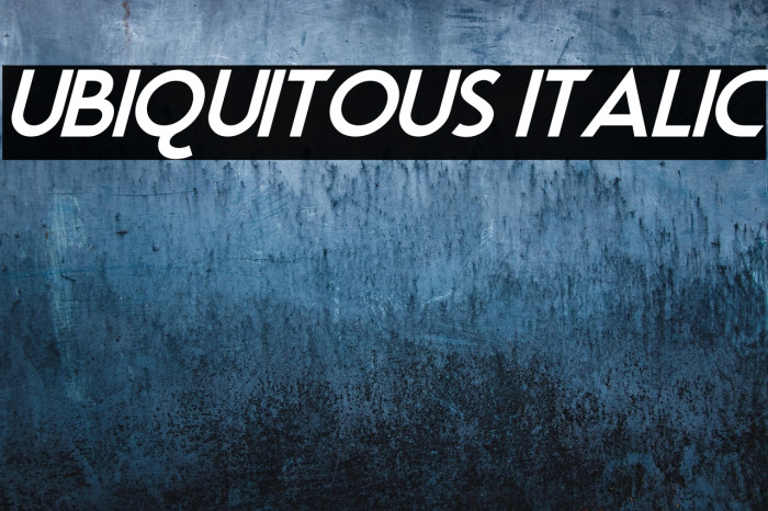 Ubiquitous Italic Example 2