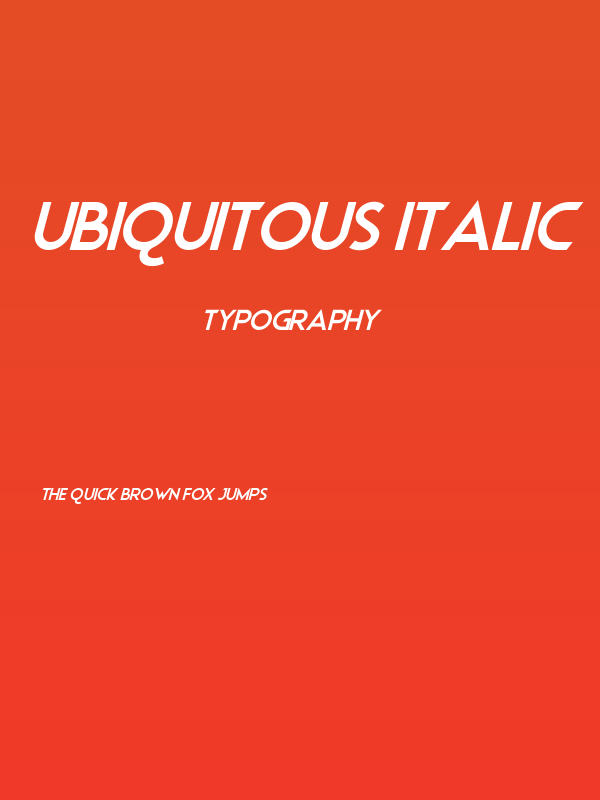 Ubiquitous Italic Poster