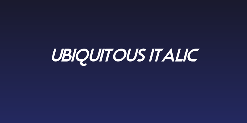 Ubiquitous Italic Social Header