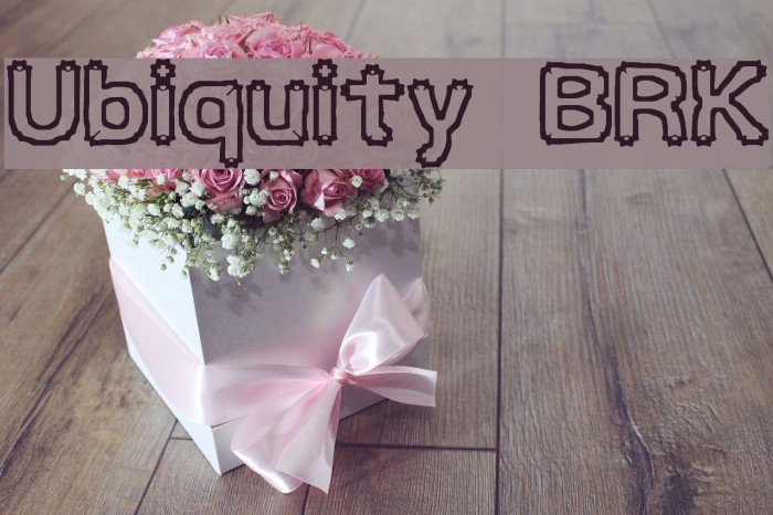 Ubiquity BRK Font examples