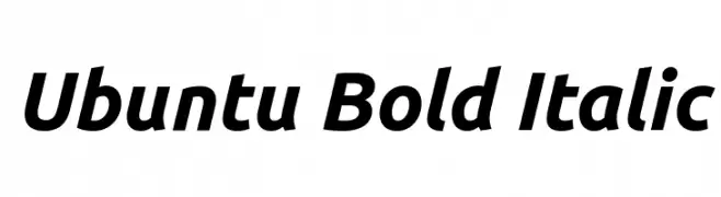 Ubuntu Bold Italic  Frei Schriftart Herunterladen