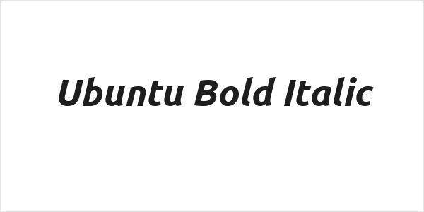 Ubuntu Bold Italic Logo