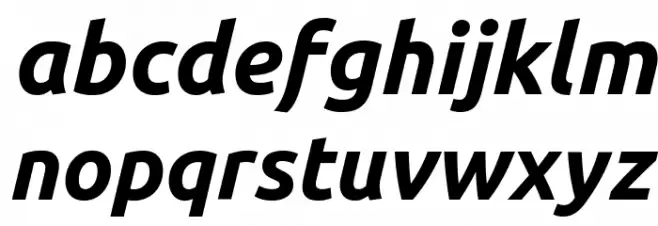 Ubuntu Bold Italic फ़ॉन्ट लोअरकेस