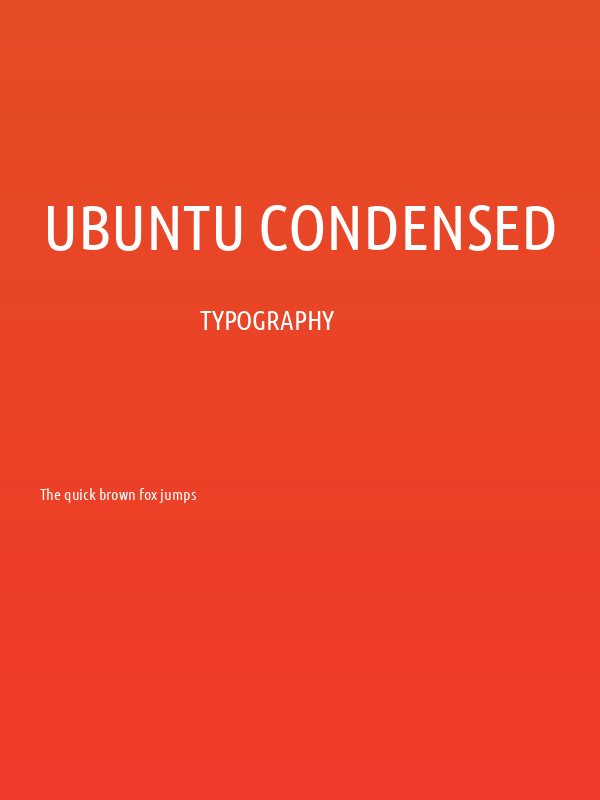 Ubuntu Condensed Poster