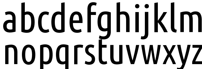 Ubuntu Condensed Font LOWERCASE