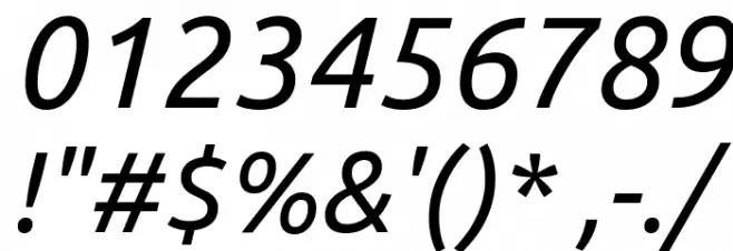 Ubuntu Italic Font OTHER CHARS