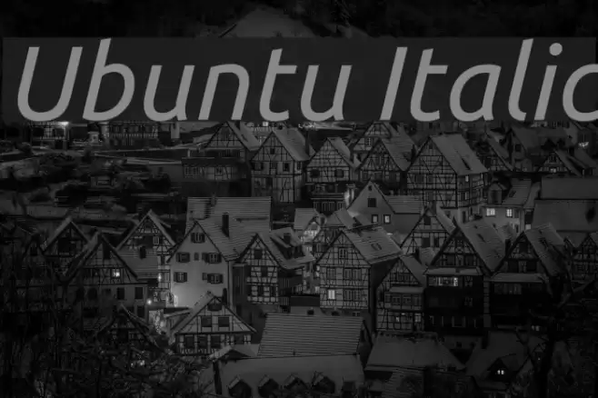 Ubuntu Italic Font examples