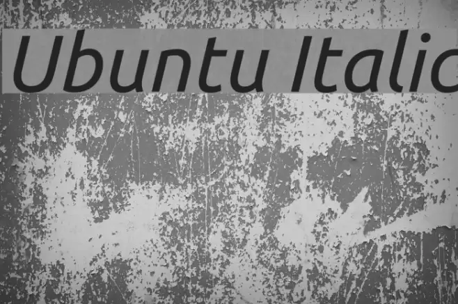 Ubuntu Italic Font examples