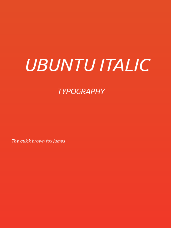 Ubuntu Italic Poster